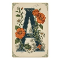 Floral Initial Letter 'A' Wall Decor – Vibrant & Personalized Home Sign, Gift for Birthdays, Baby Showers & Housewarming 8x12 inch