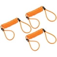 thumbnail image 1 of Unique Bargains Security Steel Cable 3.5mm x 1.5m/4.92ft Coated Spring Luggage Lock Wire Rope with Double Loop Orange 3 Pack, 1 of 5