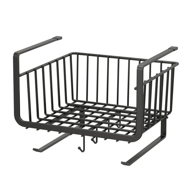 Estante debajo del gabinete, gabinete de cocina con ganchos, cesta de almacenamiento, gabinete de cocina de apariencia llamativa