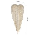 thumbnail image 5 of Xinyolin Heart Tassels Brooch Golden/Silver Color Elegant DIY Clothing Accessories Sparkling Rhinestone Women Tassels Pin for Wedding, 5 of 7