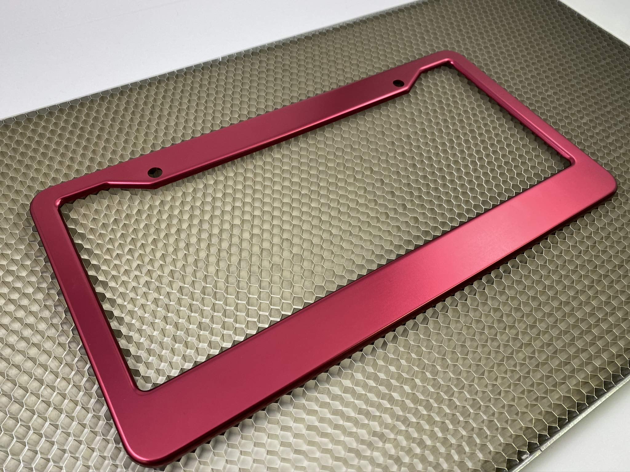 Special Edition Anodized Aluminum CAR License Plate Frame - Dark Pink