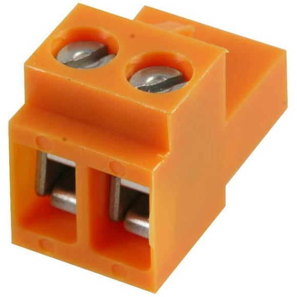 BL 2 SN OR - TERM BLOCK 2P FEM PLUG RA 5.08MM 22-12AWG 15A/300V 10MM WIDE ORG