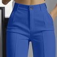 thumbnail image 3 of gbyLJF High Waisted Work Pants for Women Loose Fit Straight Leg Work Trousers Business Dress Pants Trousers with Pockets, 3 of 7