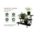 thumbnail image 6 of Zhongma 35.43 x 26 x 23.6 in 3-Tier Black Metal Plant Stand with 660 LBS Capacity, 6 of 8