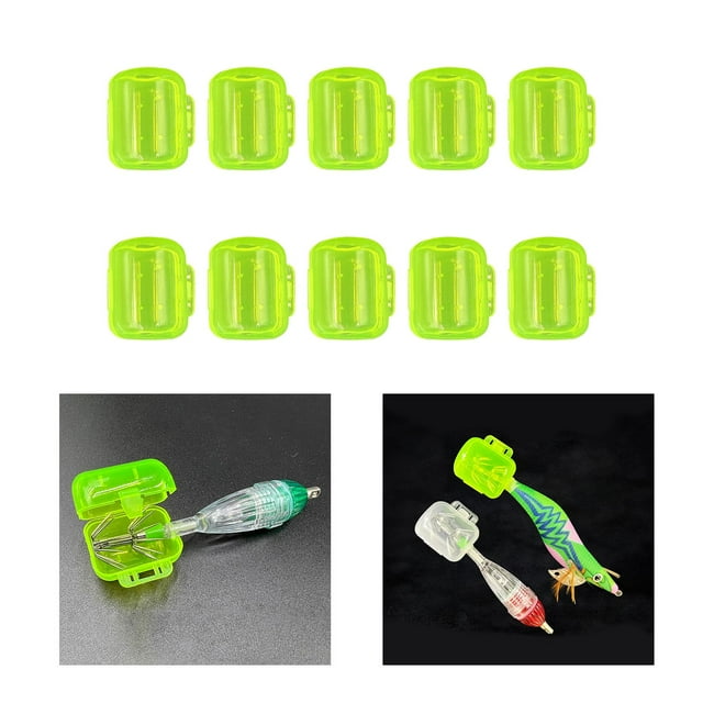 10x Cubierta para Anzuelo de Pesca, Cubierta para Anzuelo, Cubierta para Caja de Anzuelo de Señuelo Portátil, Funda Protectora para Anzuelo de Calamar Amarillo L DYNWAVEMX Cubierta de anzuelo de pesca