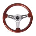thumbnail image 1 of NRG ST-015-1CH 330 mm Roue Classique en Bois de Grain&44; Chrome, 1 of 7