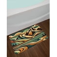 thumbnail image 2 of Ambesonne Lake Bath Mat, Mountain Landscape Mid Century, 30.2" x 20", Orange Almond Green, 2 of 3