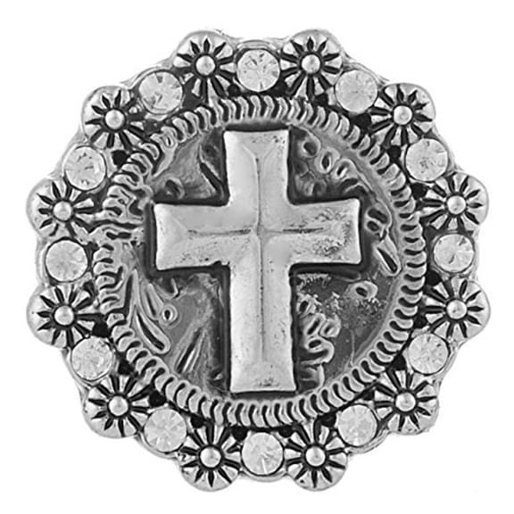 Cross Faith Stamped Snap Jewelry Ginger Charm Button, For Interchangeable DIY Customizable Accessories