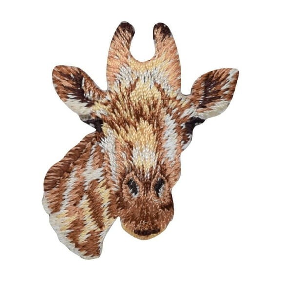 Giraffe Head - Natural Animals - Iron On Applique/Embroidered Patch