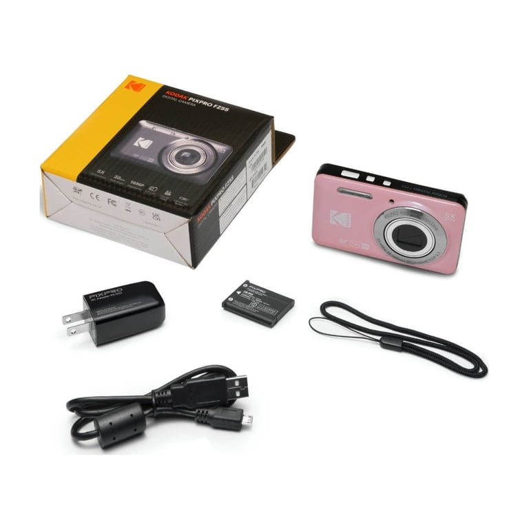 Kodak PixPro FZ55 Pastel Pink 16MP Full HD Digital Camera Bundle