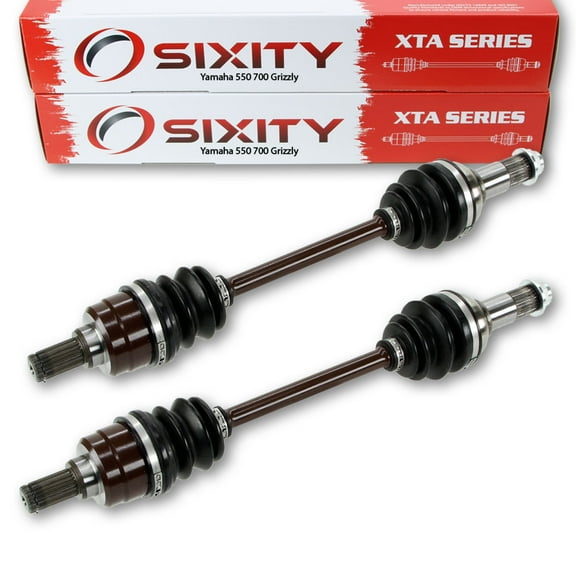 Sixity XTA Rear Left & Right CV Axles compatible with Yamaha 550 700 Grizzly Pair 2014 2013 2012 2011 2010 2009 2008 2007