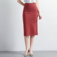 thumbnail image 2 of VBVC Women's Tailored Midi Skirt,Ladies Stretchy Bodycon Pencil Skirt,High Waisted Office Business Skirt For Women,Watermelon Red,S-3XL, 2 of 4