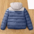 thumbnail image 4 of MKOSPLRT Boys' Girls' Hooded Puffer Jacket 7-14Y Waterproof Warm Winter Coat Color Block Fleece Lined Outerwear Jacket with Pocket, 4 of 7
