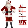 thumbnail image 1 of Disfraz de Navidad de Papá Noel para adultos, traje de terciopelo rojo, clásico de lujo, fiesta de Carnaval, 1 of 7