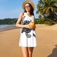 thumbnail image 3 of Lsque Family Of Sea Turtles Pattern Summer Dresses for Women – Sleeveless T-Shirt Swing Sundress, Perfect for the Beach and Casual Days, 3 of 7