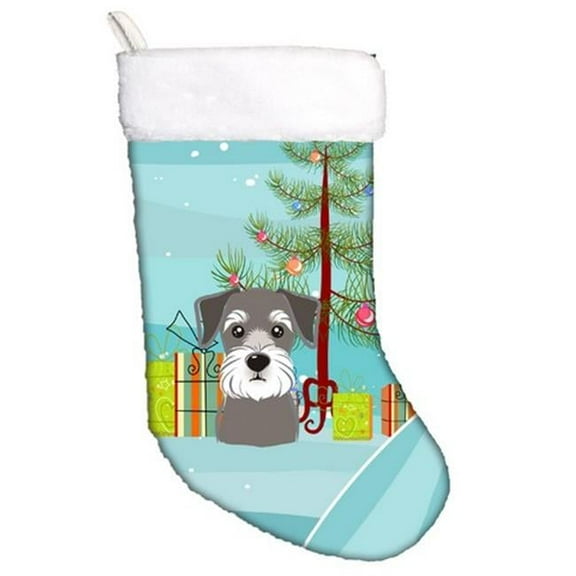 Christmas Tree & Schnauzer Christmas Stocking