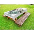 thumbnail image 1 of Animal Outdoor Tablecloth, French Bulldog with Floral Wreath on Brushstroke Watercolor Print, Decorative Washable Fabric Picnic Tablecloth, 58 X 104 Inches, Mint Pale Pink Pale Green, by Ambesonne, 1 of 2