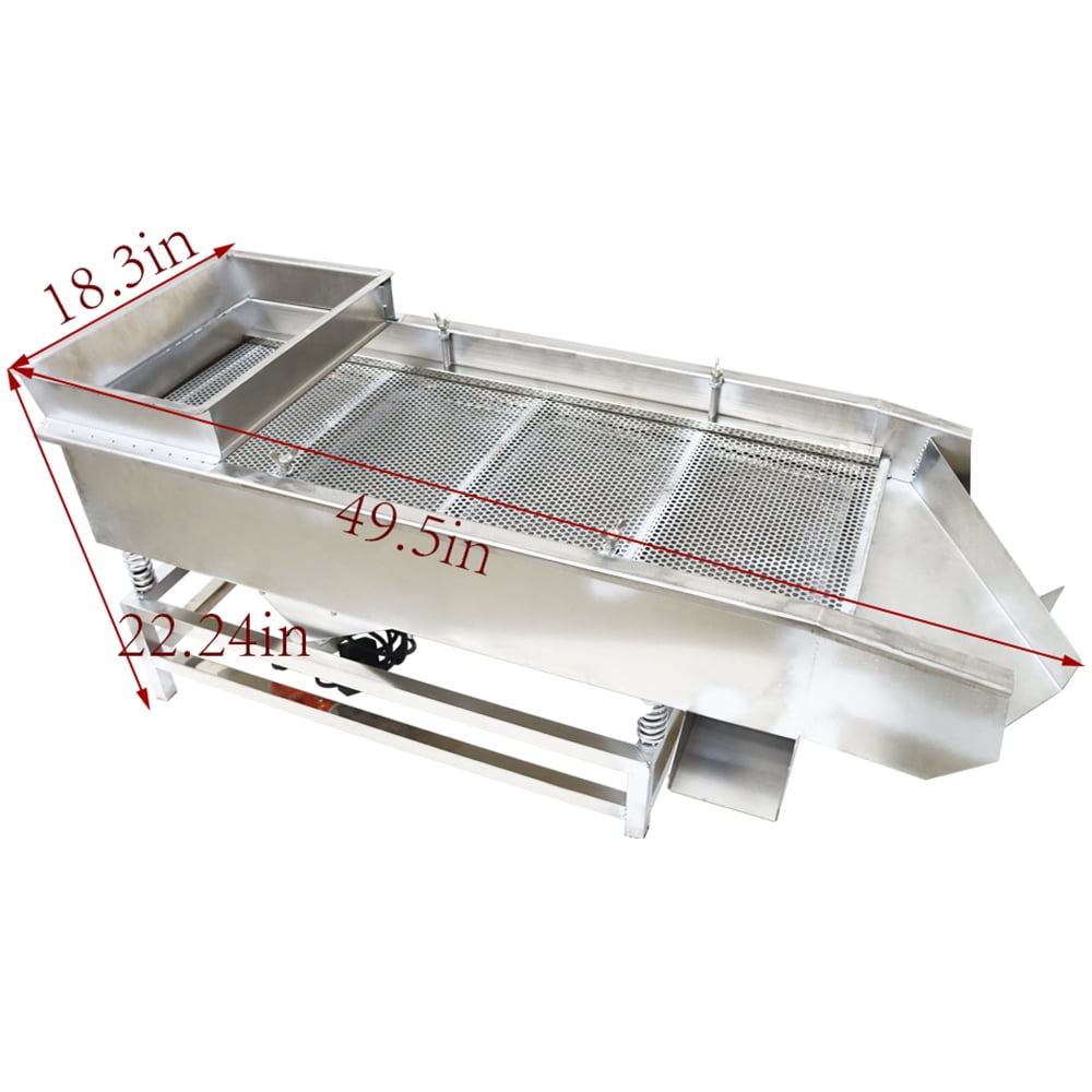 JG40-95 Stainless Steel Linear Vibrating Screen Electric Linear Sifter Machine with 6mm 7mm Meshs 110V