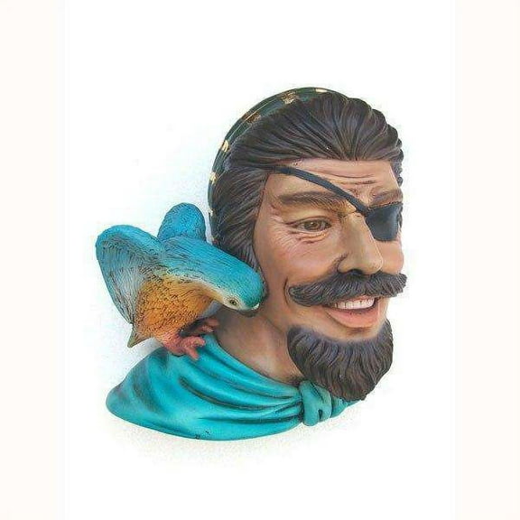 Pirate Captain One Eye Wall Decor Statue