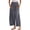 Grey, variant on EDFBUYKRS Female Women Pants Casual Women's Pants High Waisted Jeans Fashion Women Casual Flower Print Print High Waist Mid Length Chiffon Ruffle Pants L