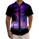 thumbnail image 3 of Camisa de hombre Camisa hawaiana de verano Estampados gráficos Palmera Vuelta hacia abajo Ropa de calle de manga corta con botones Ropa estampada, 3 of 5