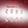 thumbnail image 6 of Valentine’s Day Press On Nails Short Glossy Acrylic Fake Nails with Heart Design, Valentines Day Nails Set Press-ons, Artificial False Nails with Jelly Adhesive Glue for Women Nail Art 24PCS, 6 of 8