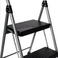 thumbnail image 5 of Hyper Tough Gray & Black 2-Step Steel Large Platform & Foldable Step Stool – Holds up to 225 Pounds, 5 of 5