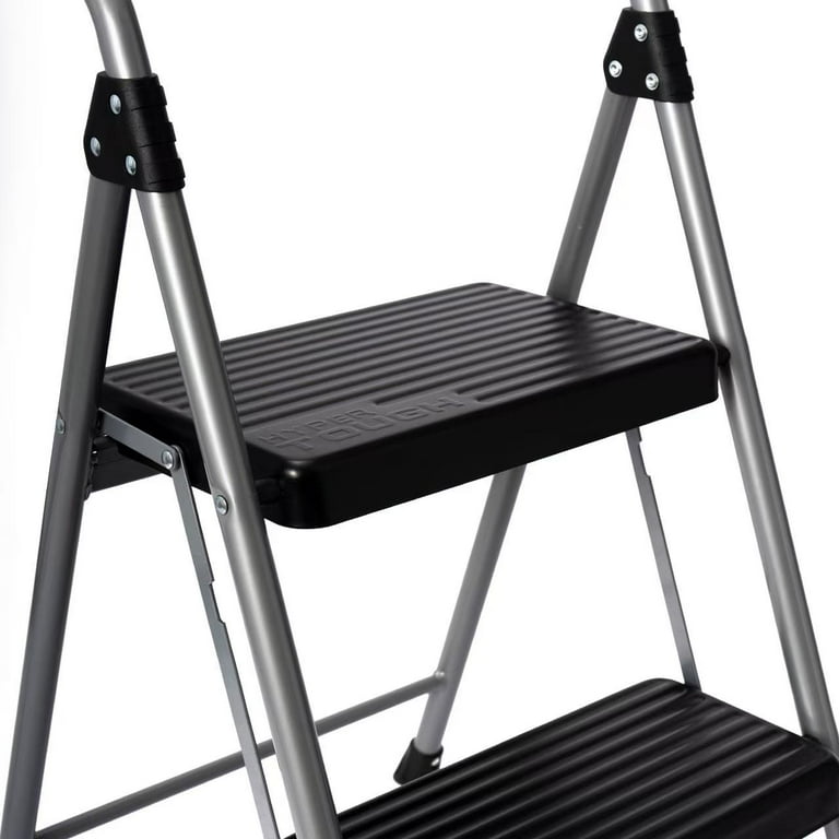 Hyper Tough Gray & Black 2-Step Steel Large Platform & Foldable