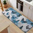 thumbnail image 5 of Lightblue Butterfly Sparkle Pattern Kitchen Rug Mat,Kitchen Runner Rugs Non Skid Washable,Decorative Kitchen Floor Mats for Kitchen,Sink,Laundry,17"x47.2", 5 of 7