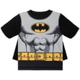 thumbnail image 2 of DC Comics Batman Cosplay Rash Guard, Swim Trunks and Detachable Cape UPF 50+ 3 Piece Outfit Set Camo Toddler to Little Kid, 2 of 5