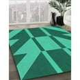 thumbnail image 2 of Ahgly Company Indoor Rectangle Patterned Medium Teal Green Area Rugs, 4' x 6', 2 of 6