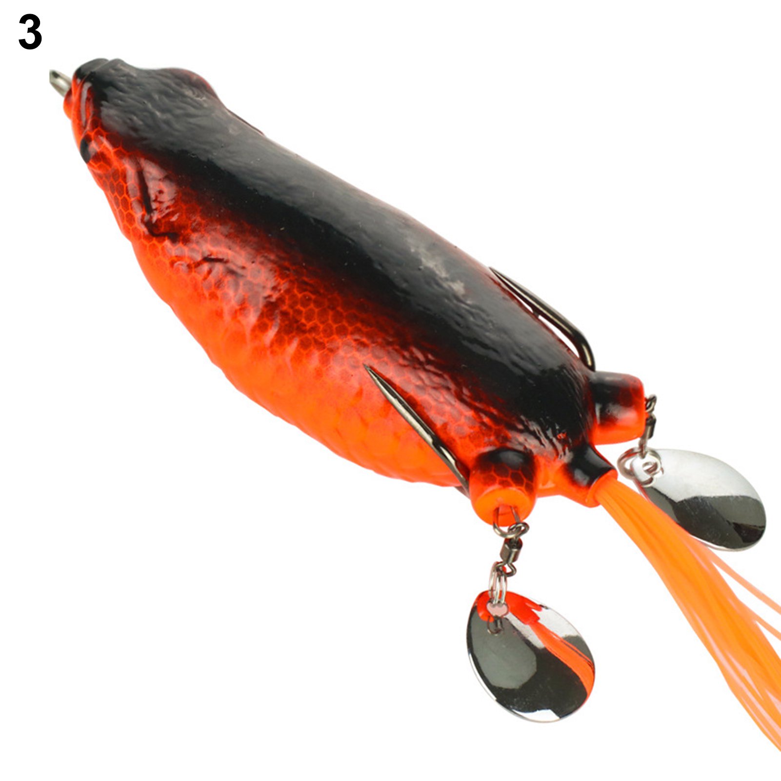 Naierhg 9cm/25g Silicone Huge Frog Bait Colorful Slice Double Sequin Soft Artificial Frog Bait Fishing Accessory
