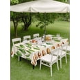 thumbnail image 4 of Outdoor Tablecloth with Umbrella Hole for Patio/Picnic/Party/Camping, Summer Botanical Waterproof Table Cloth Rectangle Table Cover Washable, Acorn Spring Plant Leaves Ombre (60"x 102"), 4 of 8