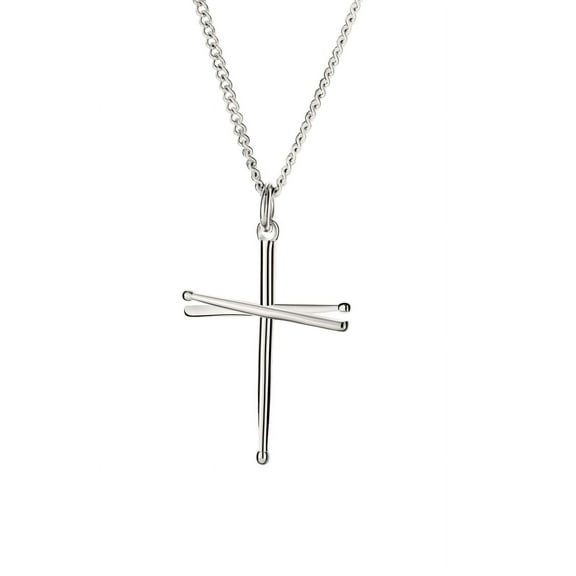 Women's Drumsticks Cross Necklace-Psalm 101:1 by Shields of Strength