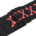thumbnail image 5 of Xijirk Lace Up Print Thigh High Stockings Crisscross Pattern Gothic Over Knee Socks Halloween Cosplay Hosiery Red,One Size, 5 of 7