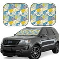thumbnail image 6 of Kdxio Cute Poodle Dog Print 2-Piece Sun Shade Front Windshield - Foldable Car Front Window Sunshades for Most Sedans SUV Truck, 6 of 6