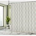 thumbnail image 4 of Ambesonne Grey Plaid Shower Curtain, Scandinavian Tartan Art, 69"Wx84"L, Pearl and Eggshell, 4 of 4