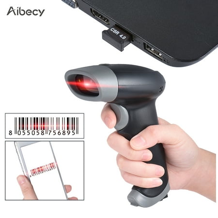 Aibecy Handheld Wireless USB2.0 Wired CCD Barcode Scanner Reader Store 2500 Bar Code for Windows Android Mac