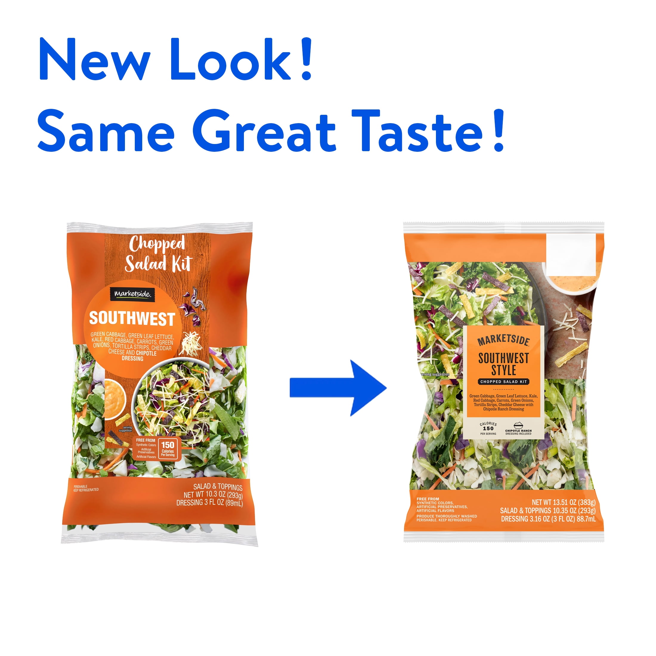 Marketside Southwest Chopped Salad Kit, 13.51 oz Bag (Fresh)