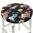 thumbnail image 3 of Xecao's Hibiscus Rose Print Stool Covers offer stylish, washable protection for PU round bar stools, perfect for home or commercial use., 3 of 7