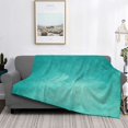 thumbnail image 2 of Fotbe Teal Turquoise1 Manta de Franela con Estampado, Manta Ultrasuave para Cama, Sofá, Auto, Hipoalergénica y Antibolitas-40"x30", 2 of 6