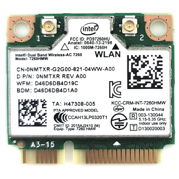 Intel Dual Band Wireless-AC 7260 Network Adapter (7260.HMWWB.R)