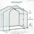 thumbnail image 5 of CoSoTower 6' X 3' X 5' Portable Walk-In Greenhouse, PVC Cover, Steel Frame Garden Hot House, Zipper Door, Top Vent for Flowers, Vegetables, Saplings, Clear, 5 of 9