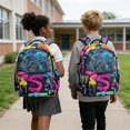thumbnail image 5 of Whosucclay Graffiti Tractor Print Student Bookbag for Girls Boys, Lightweight Schoolbag High School College Middle School with Multiple Storage Pockets Zipper Pocket, 5 of 8