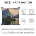 thumbnail image 5 of Fenyluxe Sunset Mountains Lake Square Pillow Cover Case for Cushions Sofa Bed Outdoor Decor Pillowcase 1PC 18x18in, 5 of 5