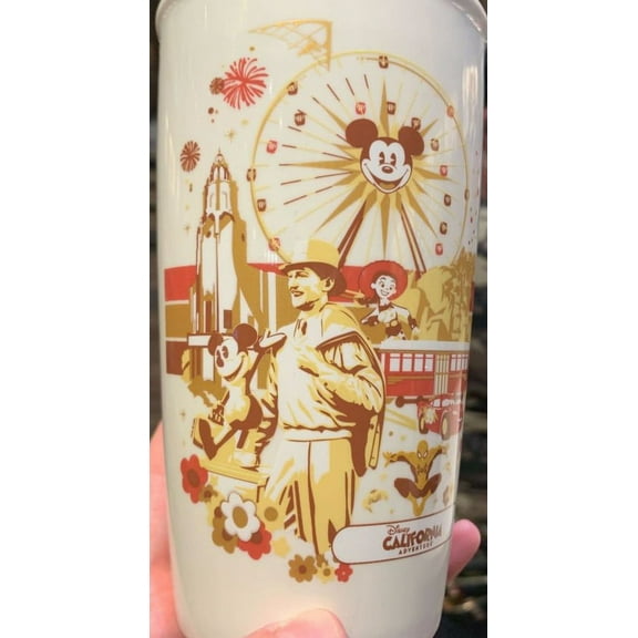 Disney Parks Disneyland California Adventure Vintage & Starbucks Ceramic Tumbler - 12oz