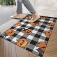 thumbnail image 4 of Checkered Halloween Pumpkin Pattern Door Rugs,Washable Non Slip Door Mats Indoor,Decorative Door Mats,Entry Mat Indoor for Entrance,Bedroom,Kitchen,Bathroom,17"x30", 4 of 6