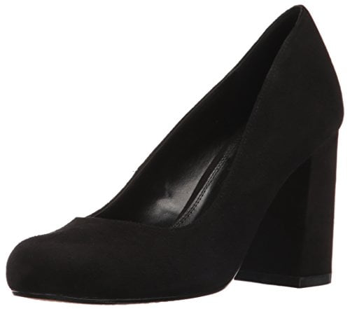 dune black suede court shoes