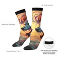 thumbnail image 4 of Disketp Colorful Wave Dragon Head Unisex Crew Socks Lightweight Breathable Ventilation Ankle Socks, Mid-calf socks for Daily, 4 of 6