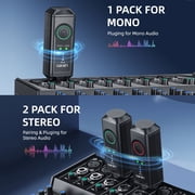 LEKATO 1 Pack for Mono, XLR Bluetooth Receiver, Wireless BT Adapter, Bluetooth 5.3, 48kHz/24bit, 165ft Range, for Mixing Console Desk, Audio Mixers, Speakers, DJ PA Systems, 15H Battery Life